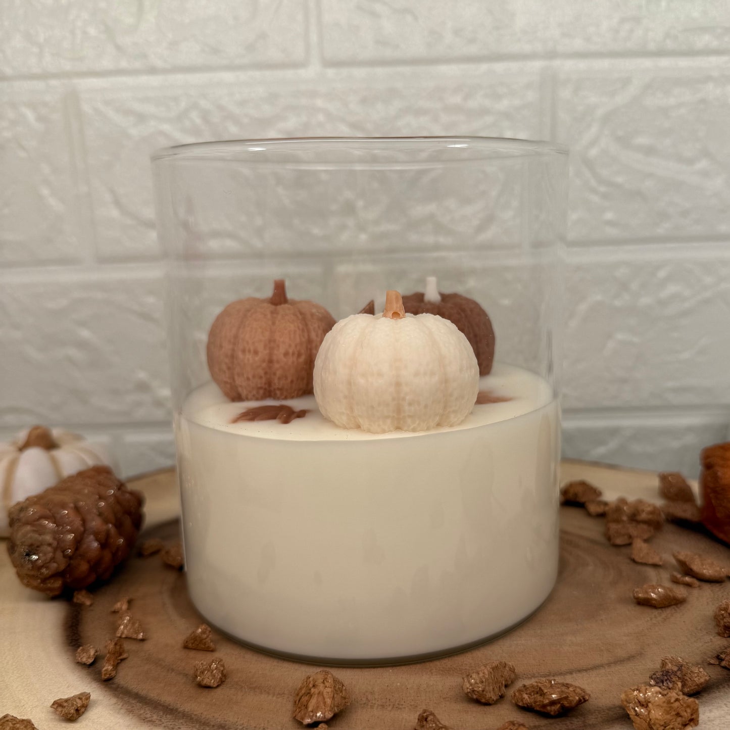Herbst Zauber | Kürbis Kerze im Glas