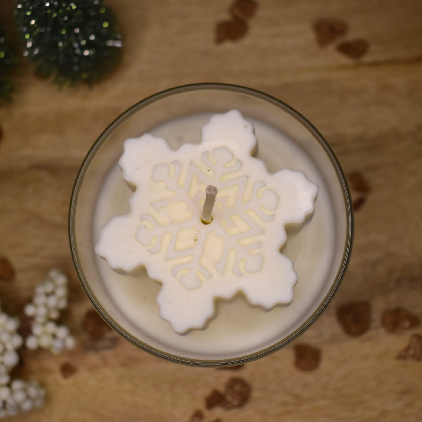 white Snowflake | Schneeflockenkerze